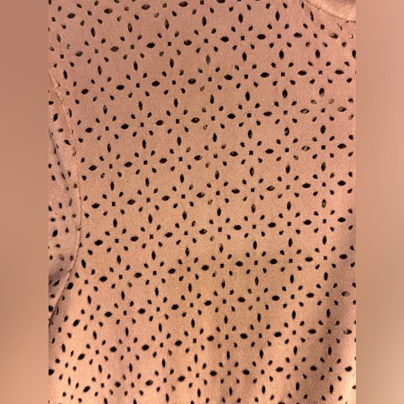 ZARA TRAFALUC ZIP JACKET SOFT PINK WOMENS SIZE US L  PRE OWNED GREAT, PERFORATED - Picture 4 of 4